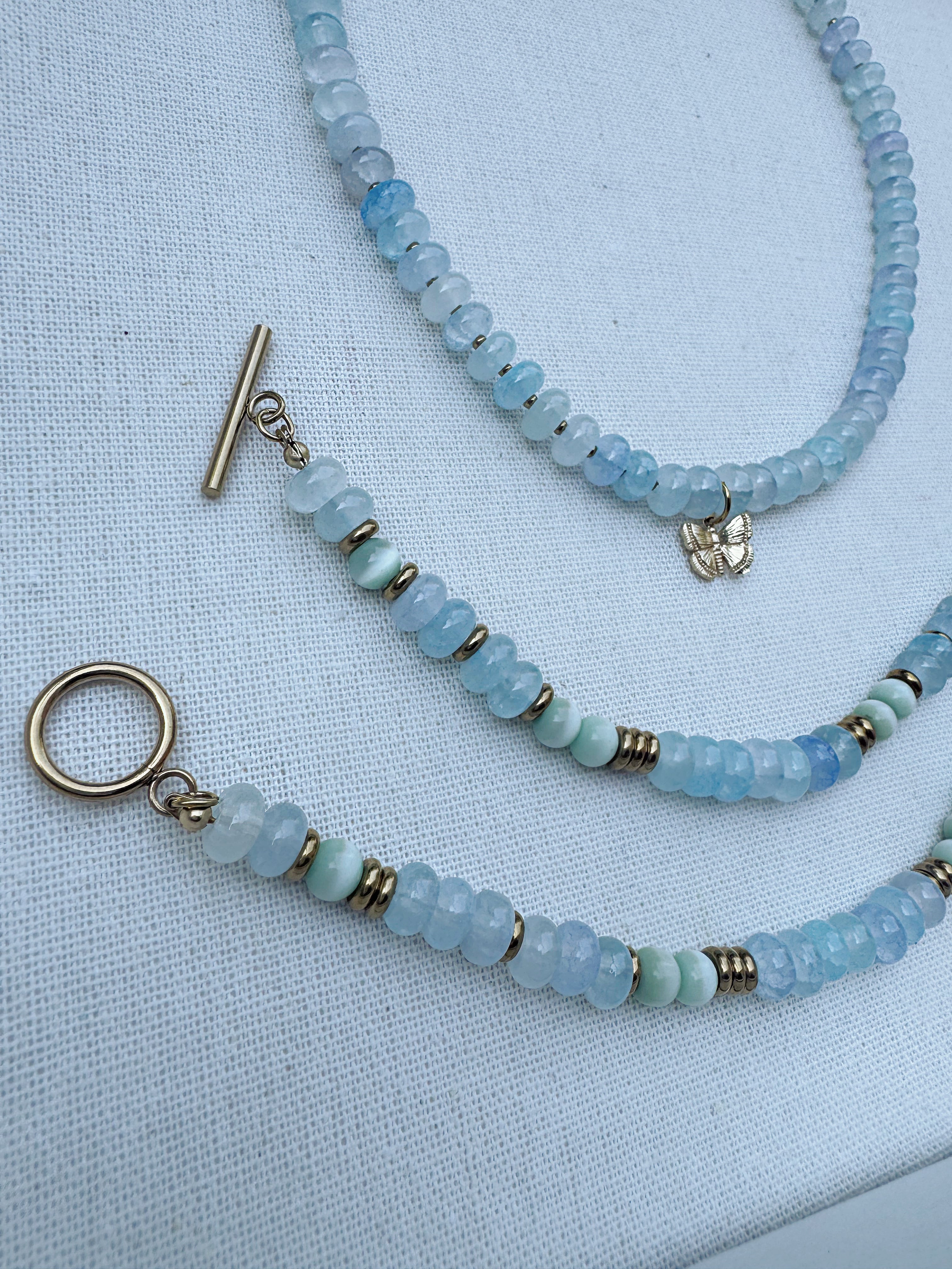 Blue Mist Butterfly Necklace