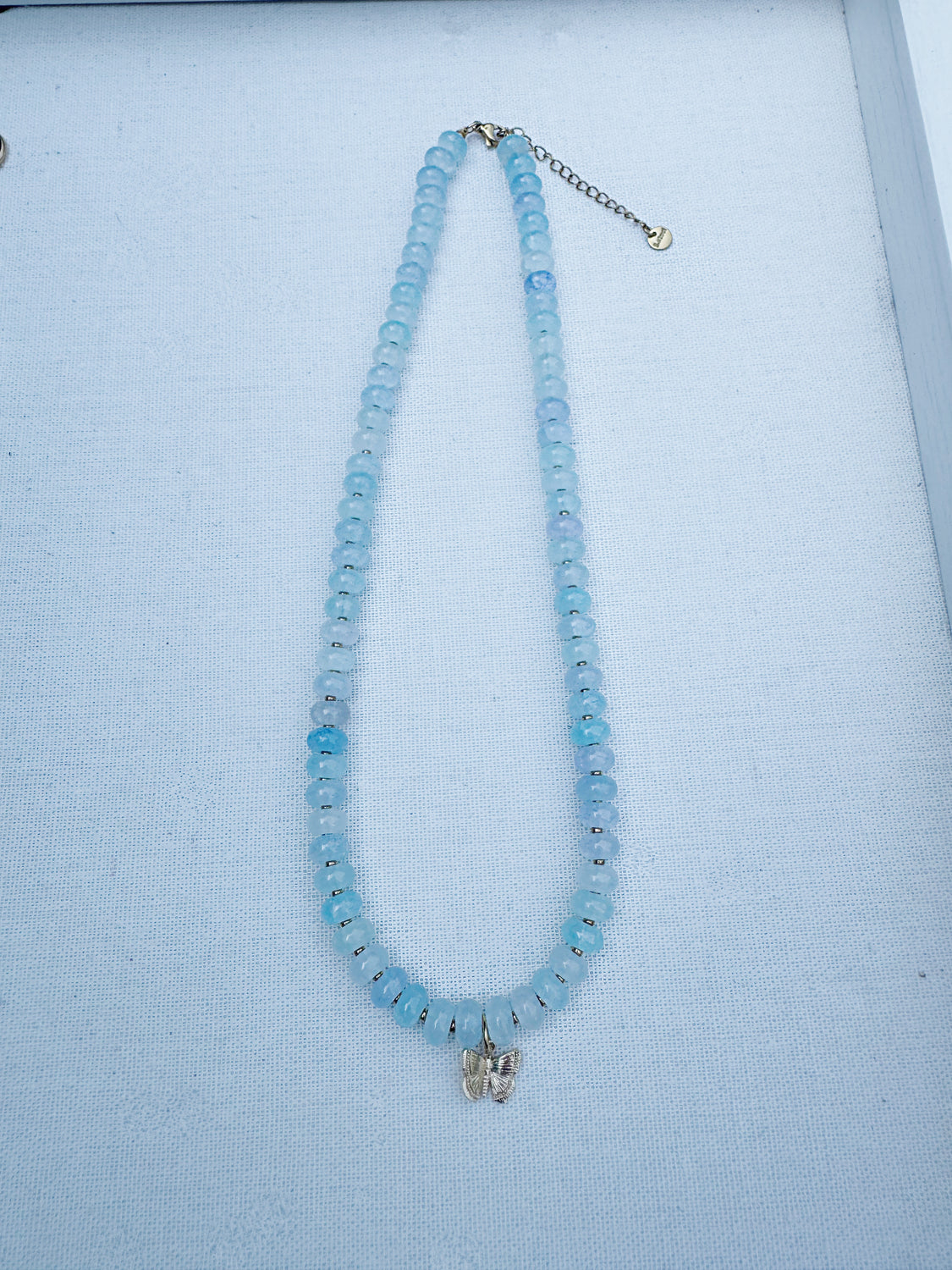 Blue Mist Butterfly Necklace