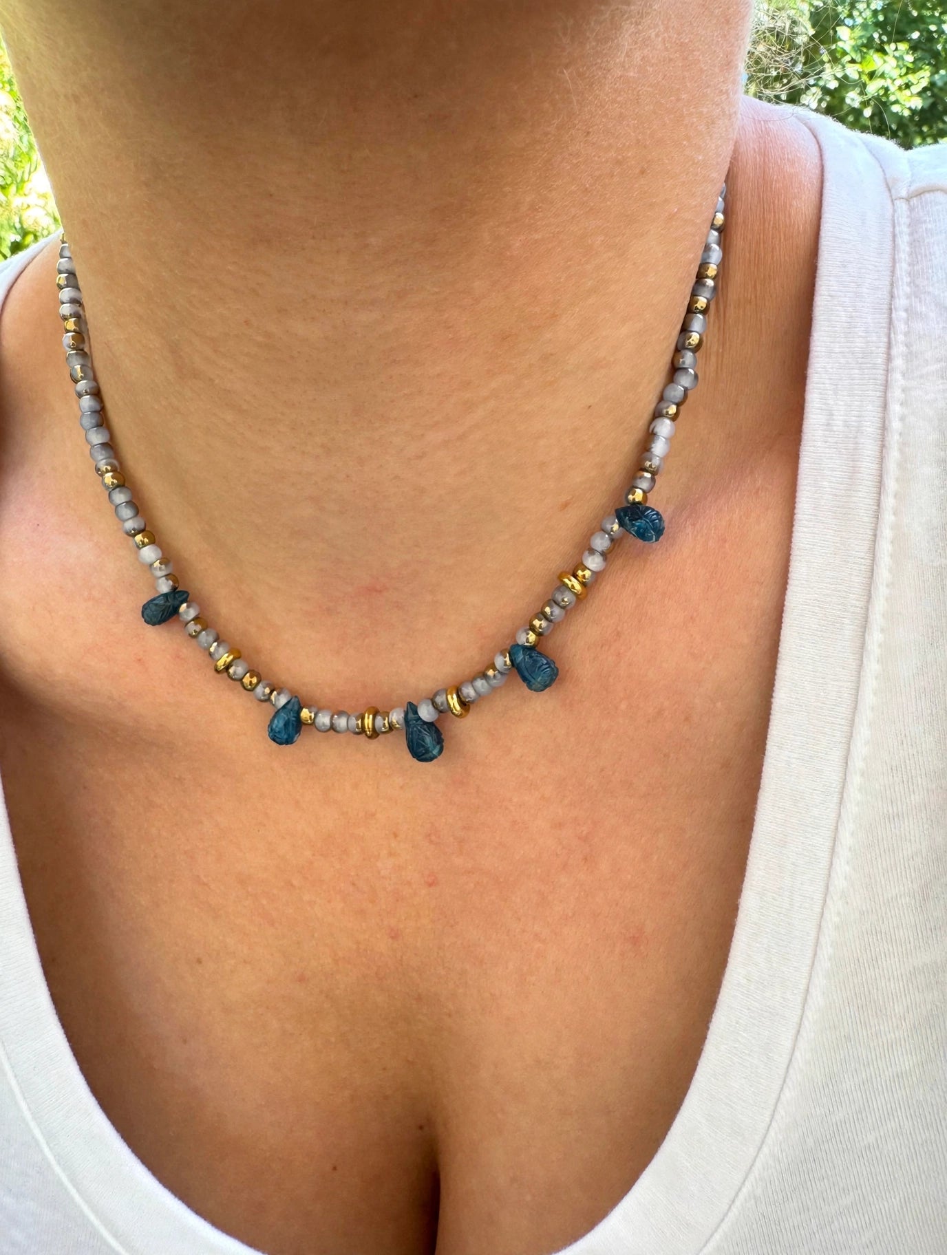 Apatite Droplet Necklace