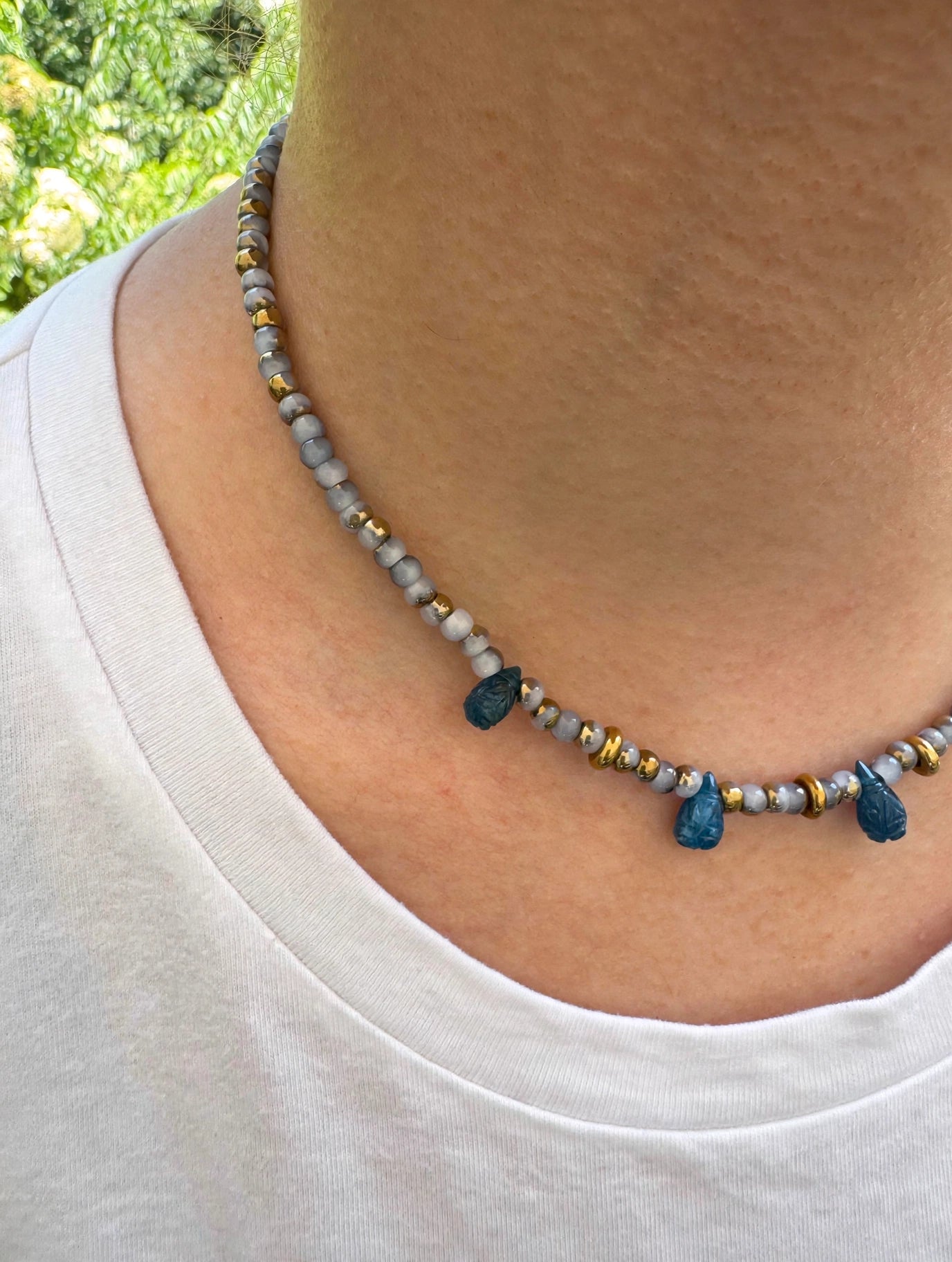 Apatite Droplet Necklace