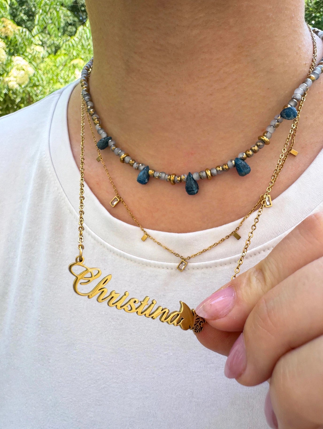 Apatite Droplet Necklace