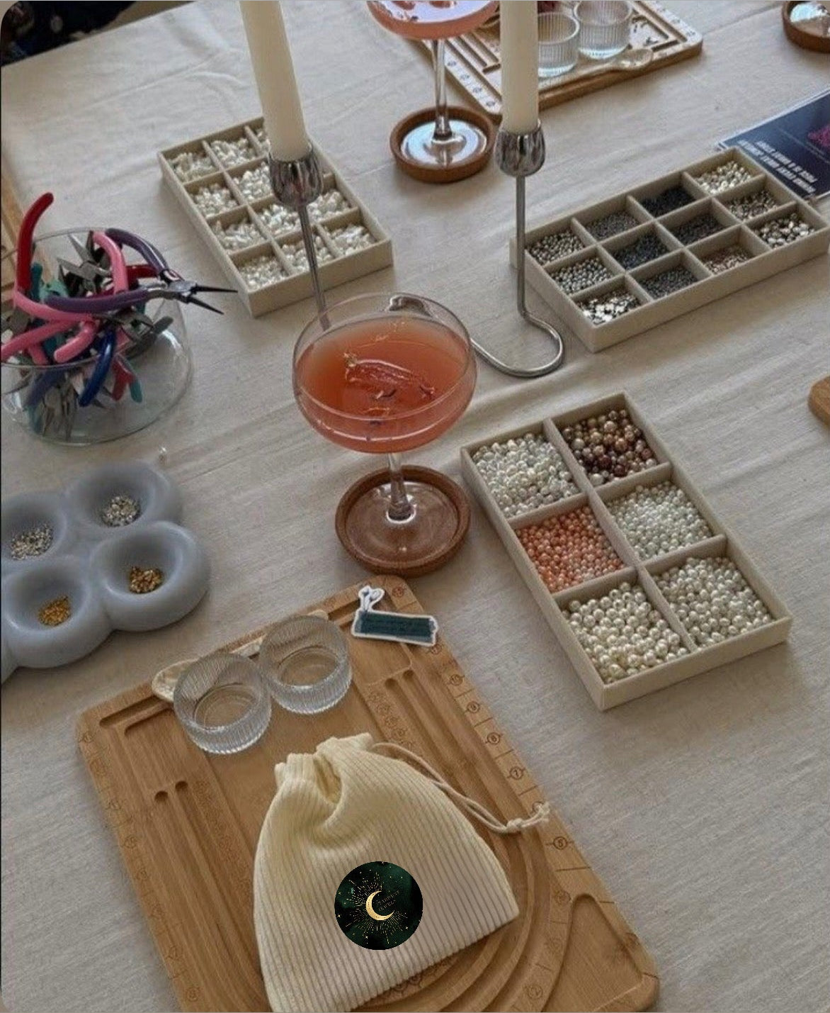 Beaded gemstone jewelry workshop