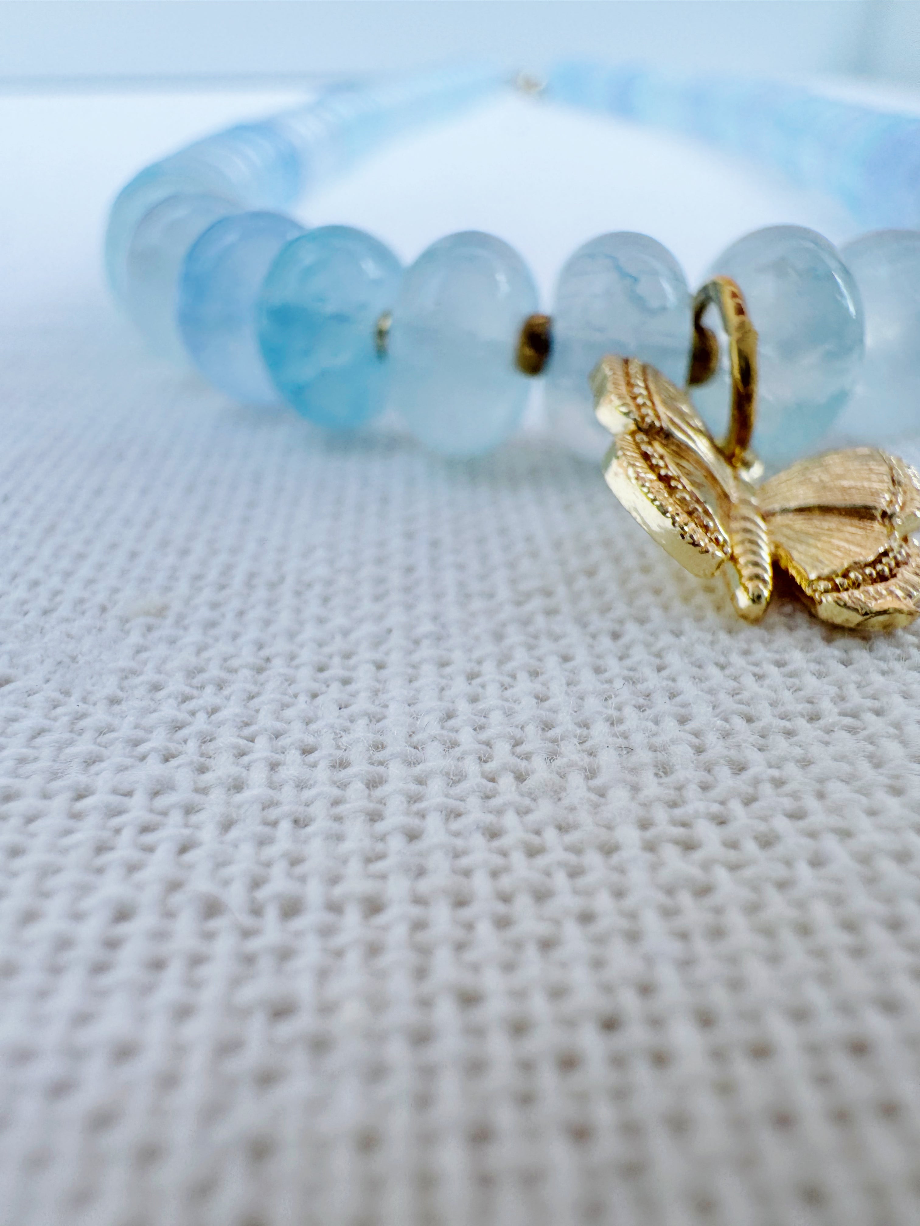 Blue Mist Butterfly Necklace