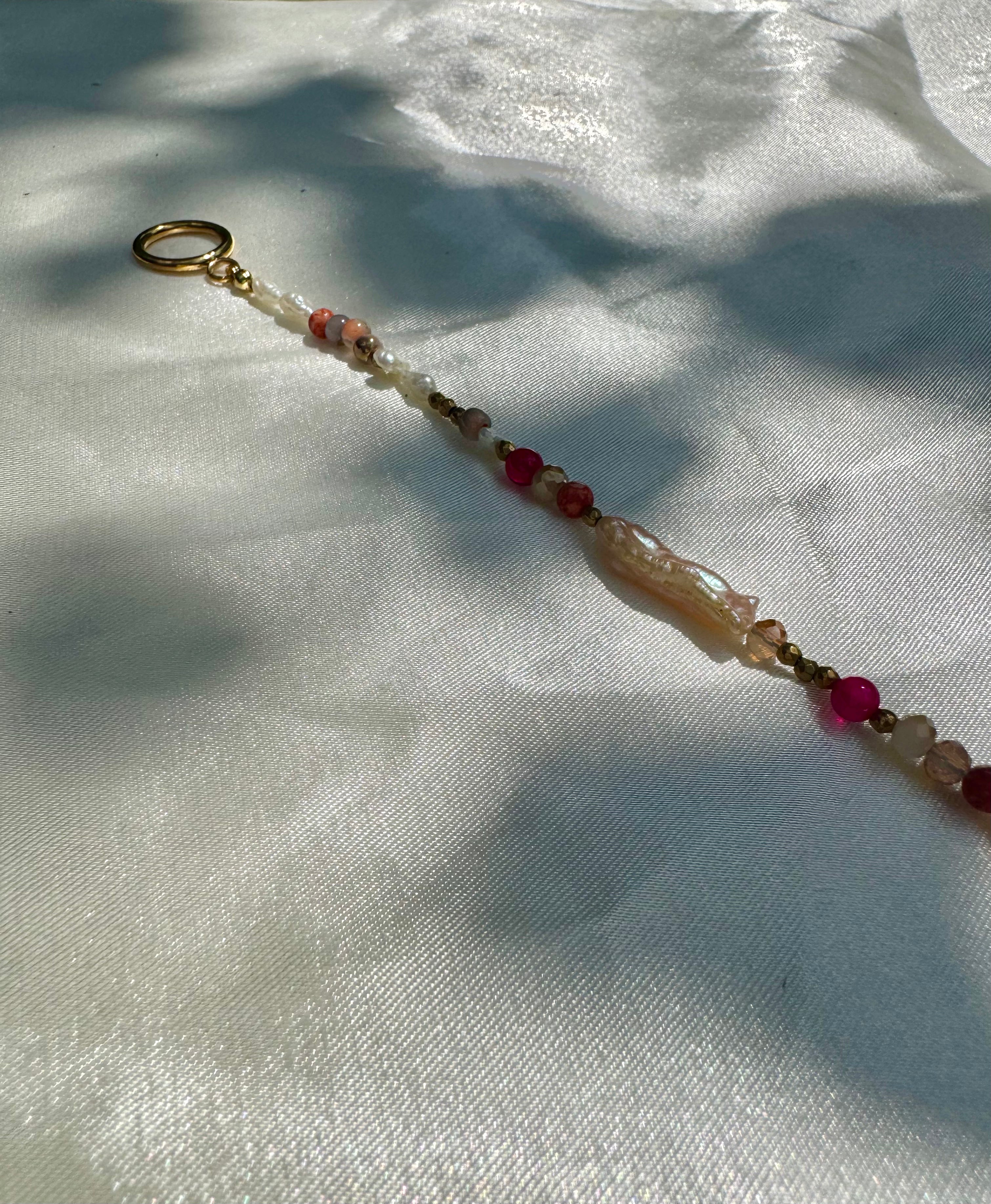 Pink & Pearl Toggle Bracelet