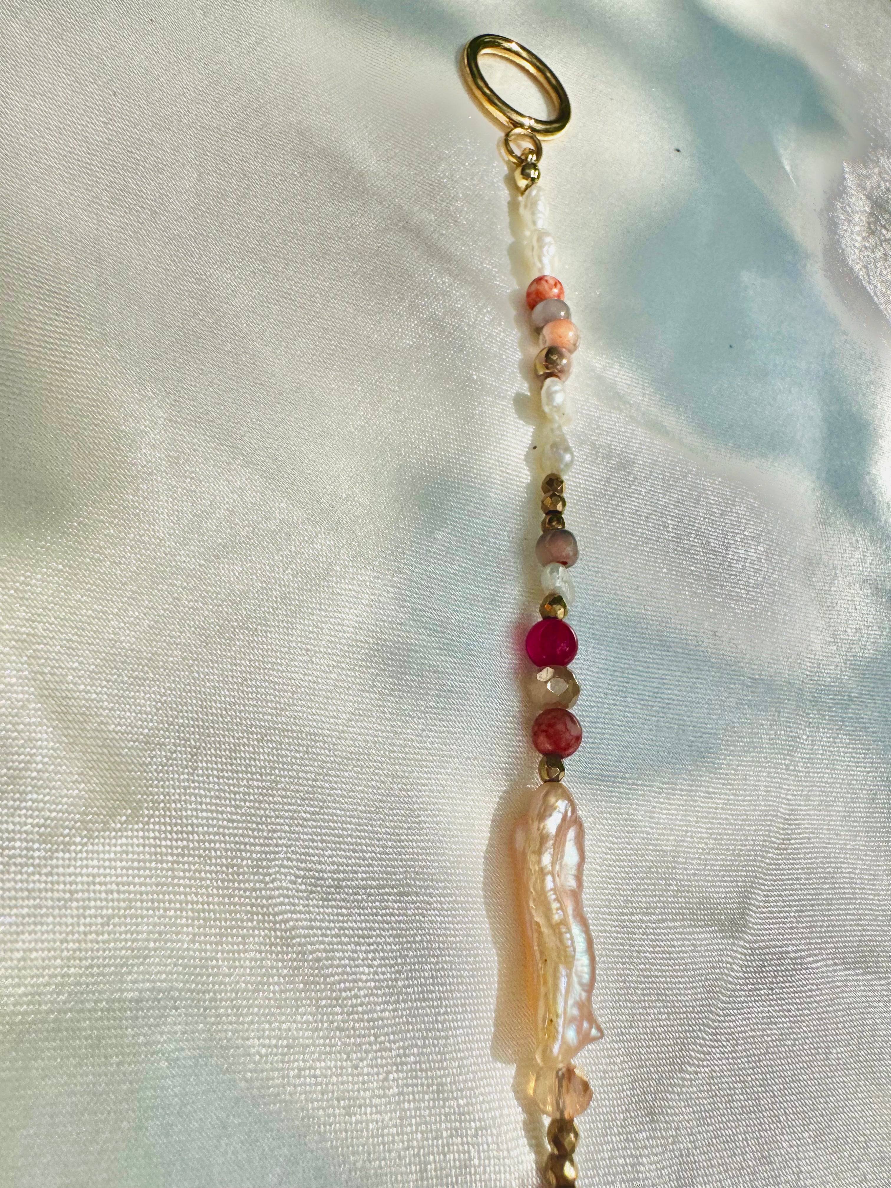 Pink & Pearl Toggle Bracelet