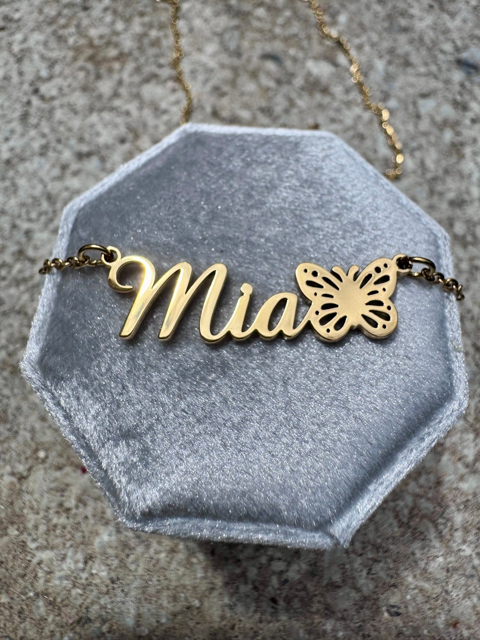 Butterfly Name Necklace