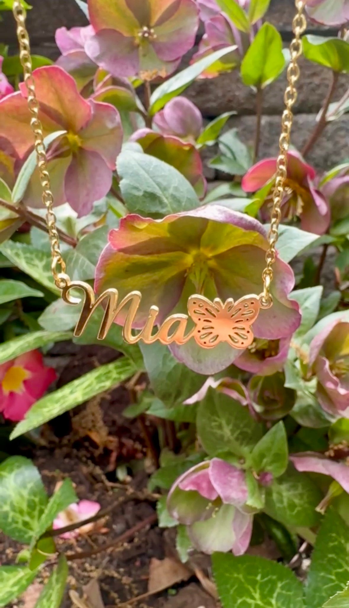 Butterfly Name Necklace