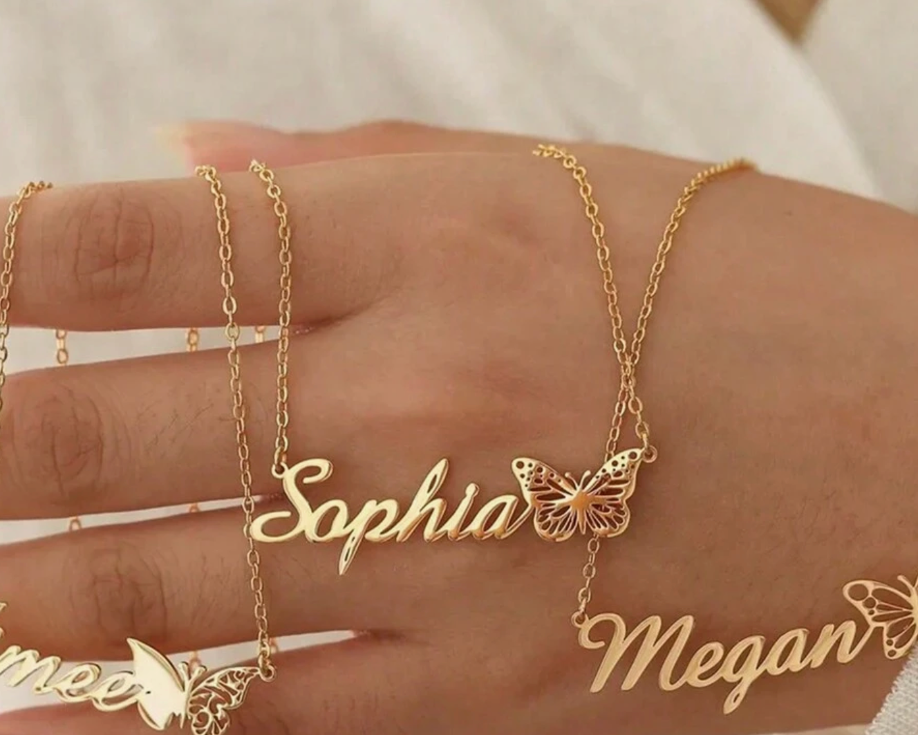 Butterfly Name Necklace