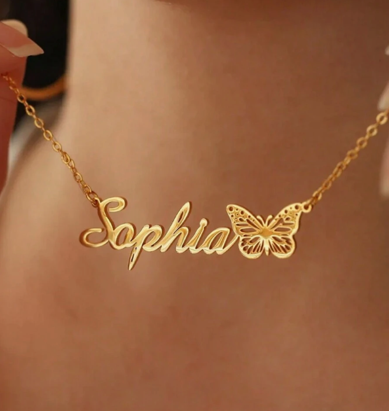 Butterfly Name Necklace